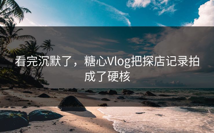 看完沉默了，糖心Vlog把探店记录拍成了硬核