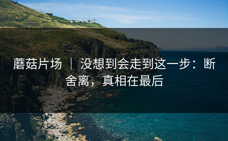 蘑菇片场 ｜ 没想到会走到这一步：断舍离，真相在最后