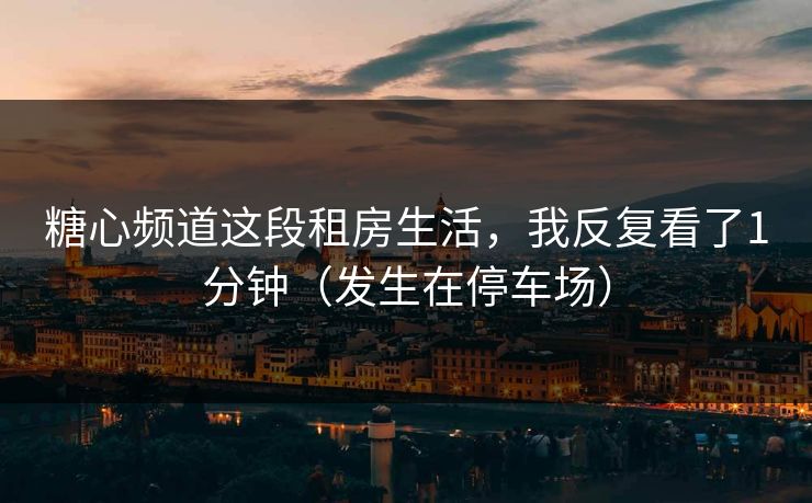糖心频道这段租房生活，我反复看了1分钟（发生在停车场）